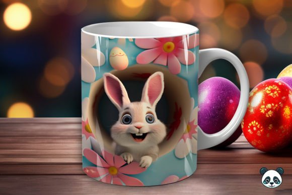 Bringing Easter to Life with the Easter Rabbit Eggs 3D Mug Wrap