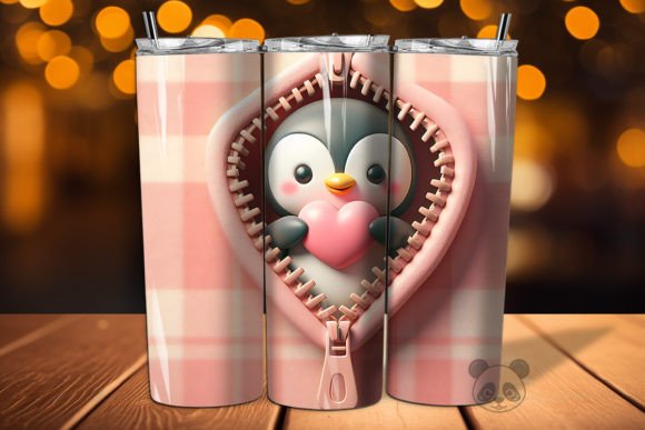 Choosing the Right Valentine Zipper Penguin 3D Tumbler Wrap for Your Sublimation Projects