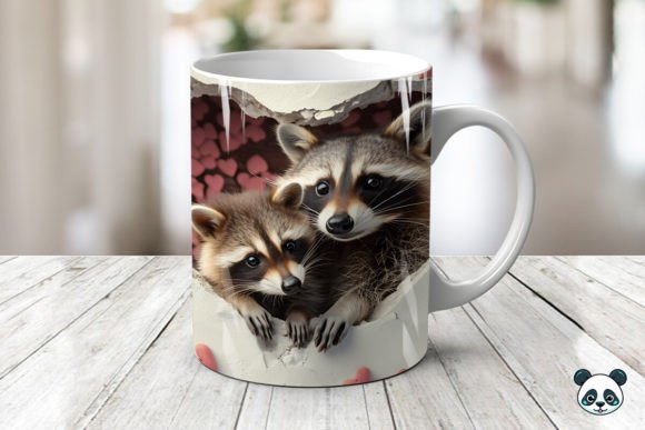 Creating Custom Gifts with the Mom Baby Raccoons 3D Mug Wrap Design