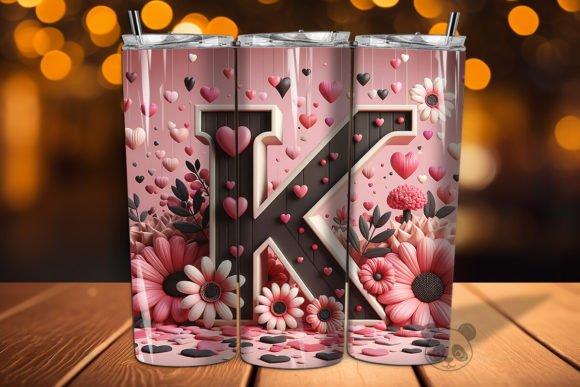Elevate Designs with 3D Valentine Letter K