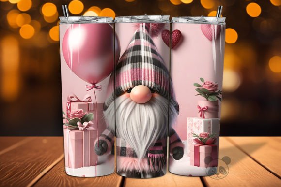 Elevate Your Valentine’s Day Crafts with the Valentine Gnome Balloon 3D Tumbler Wrap