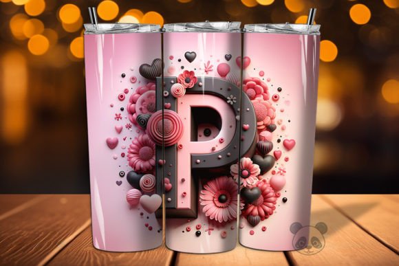 Elevating Personalization: The Strategic Value of the Valentine Letter P 3D Tumbler Wrap in Modern Sublimation