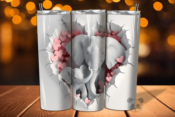 Elevating Sublimation Artistry with the Mom Baby Elephants 3D Tumbler Wrap