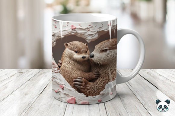 Evaluating the Mom Baby Otters 3D Mug Wrap for Sublimation Projects