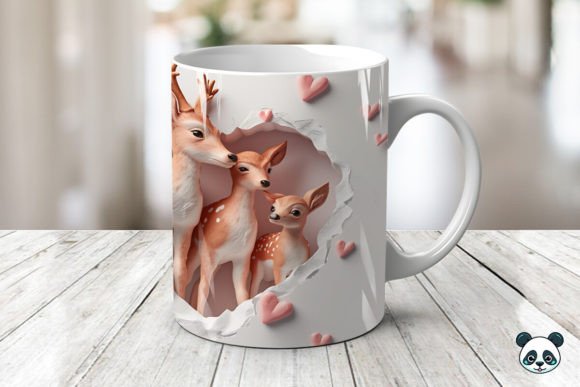 Exploring the Mom Baby Fawns 3D Mug Wrap for Sublimation Projects