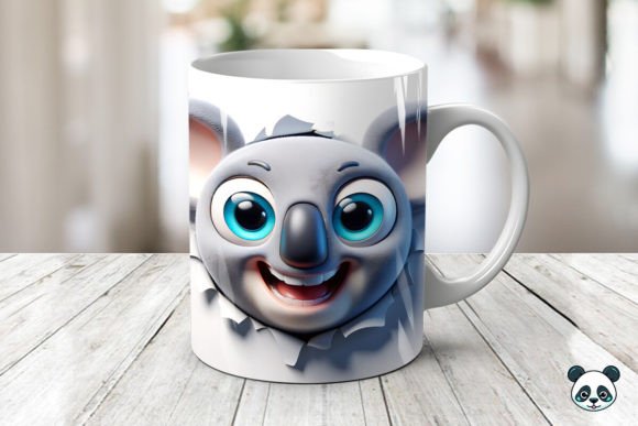 Exploring the Smiling Koala 3D Mug Wrap Sublimation Design for Custom Drinkware