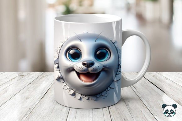 Exploring the Smiling Seal 3D Mug Wrap Sublimation Design for Custom Drinkware