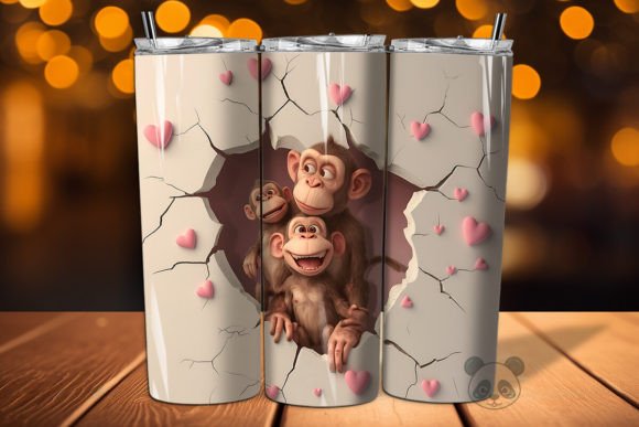 Integrating Mom Baby Monkeys 3D Tumbler Wrap Into Your Sublimation Workflow