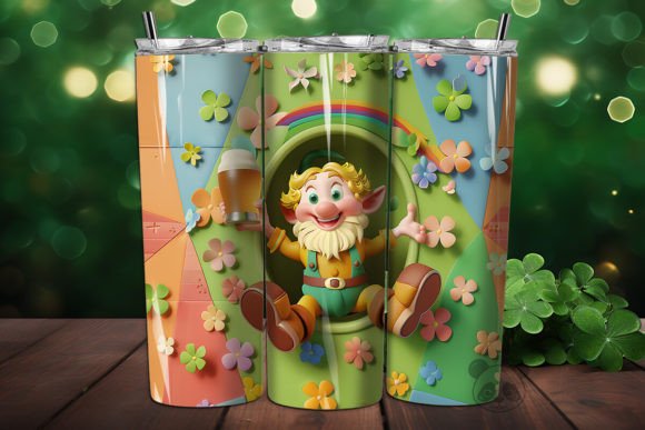 Leprechaun Beer 3D Tumbler Wrap