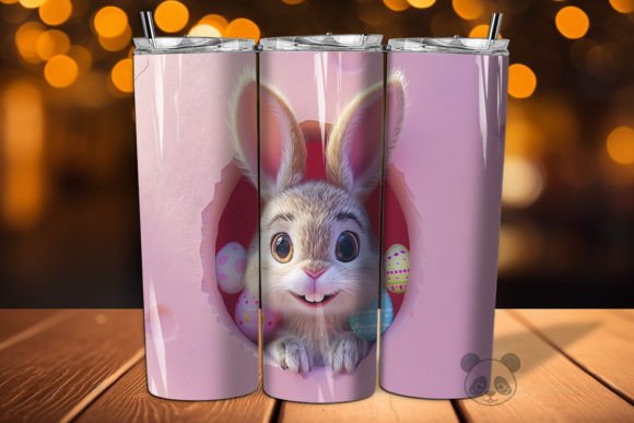 Mastering Sublimation with the Easter Cute Rabbit 3D Tumbler Wrap Design