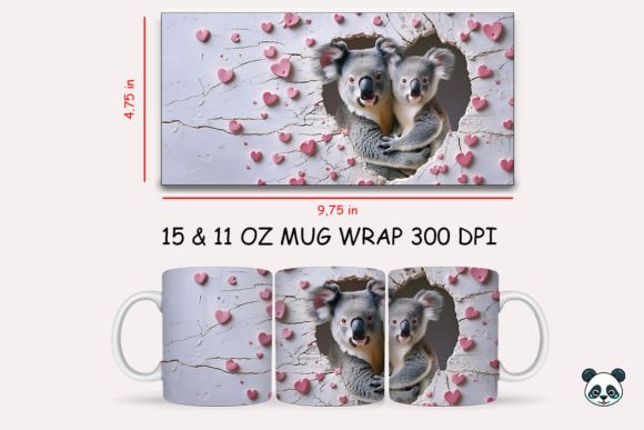 Mom Baby Koalas 3D Mug Wrap 1: A Guide to Creating Heartwarming Sublimation Designs