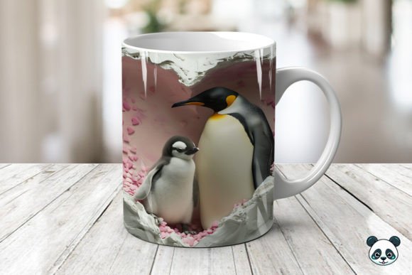 Mom Baby Penguins 3D Mug Wrap: A Guide to Sublimation Design and Usage