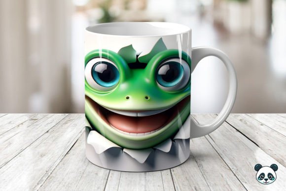 Smiling Frog 3D Mug Wrap Sublimation: Bringing Whimsical Watercolor Designs to Life