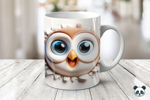 Smiling Owl 3D Mug Wrap Sublimation Guide