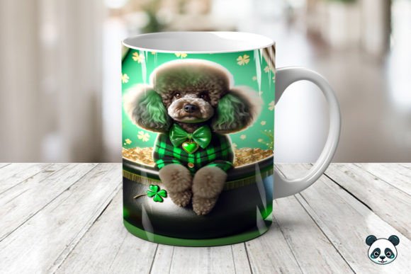 St Patrick Poodle 3D Mug Wrap Design Guide