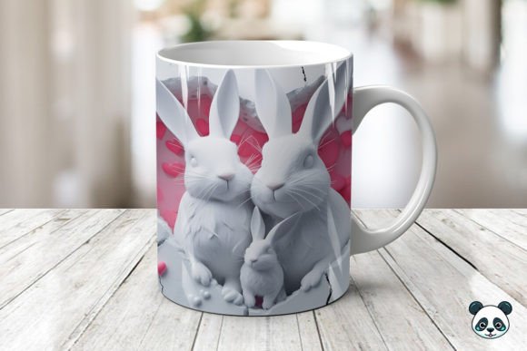 Strategic Branding with the Mom Baby Bunnies 3D Mug Wrap 1 Design