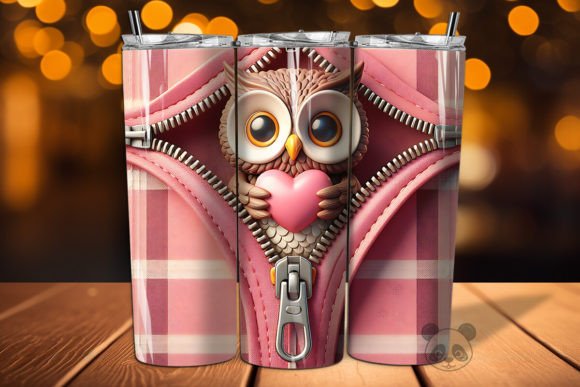 Unleashing Creativity with the Valentine Zipper Owl 3D Tumbler Wrap