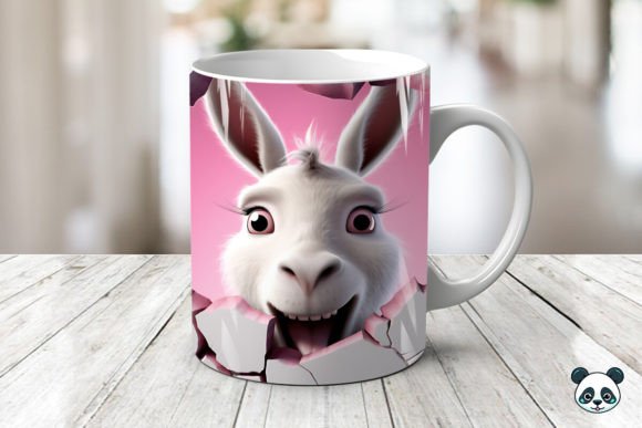 Valentine Donkey 3D Mug Wrap Guide